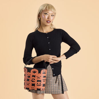 Loungefly Jack-o'-Lantern Glow Crossbody Bag LFlifestyle1 Loungefly Jack-o'-Lantern Glow Crossbody Bag, Image 2